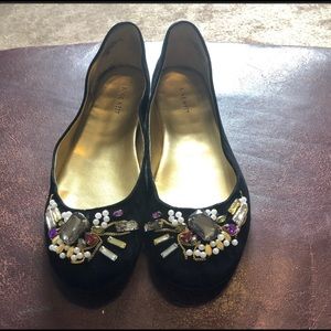 Nine West Embellished Black Flats size 12 women’s